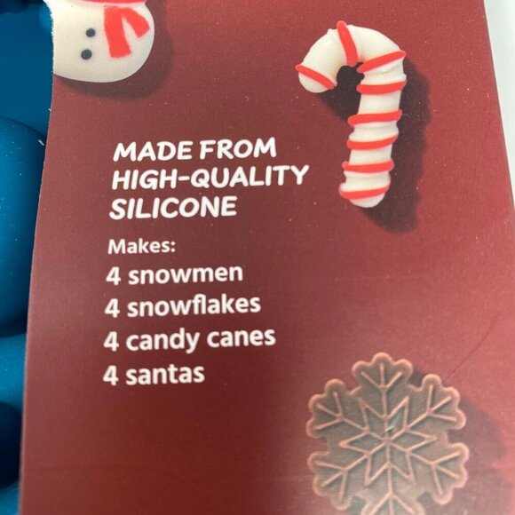 So Yummy Bella 2pc Chocolate Mold Set Snowman Santa Snowflakes Candy Canes - Picture 5 of 7